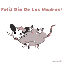 Feliz Dia De Las Madres Mice Family GIF