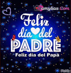 Feliz Dia Del Padre Blue Background  GIF