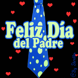 Feliz Dia Del Padre Blue Necktie  GIF