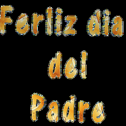 Feliz Dia Del Padre Orange Text  GIF