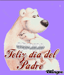 Feliz Dia Del Padre Polar Bear Hug  GIF