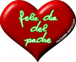 Feliz Dia Del Padre Red Heart  GIF