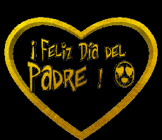 Feliz Dia Del Padre Yellow Heart Spin  GIF