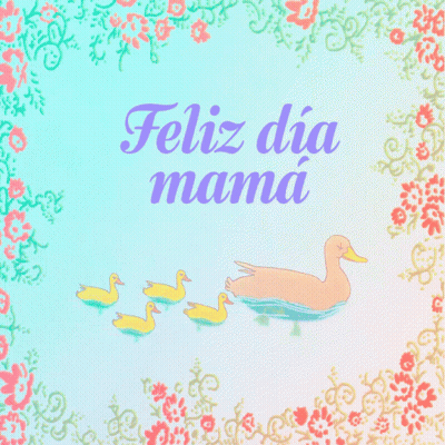 Feliz Dia Mama Greeting Card GIF