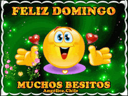 Feliz Domingo Emoji Blowing Kisses GIF