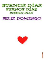 Feliz Domingo Multi Colored Hearts Design GIF