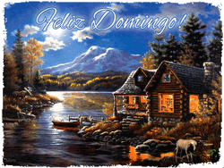 Feliz Domingo Peaceful Village Design Art GIF