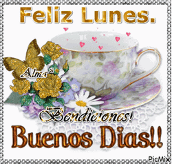 Feliz Lunes Buenos Dias Coffee Hearts