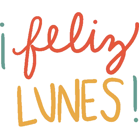 Feliz Lunes Colorful Sign Sticker