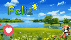 Feliz Lunes Dios Te Bendiga Lake View Animation GIF