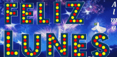 Feliz Lunes Sign With Dove GIF