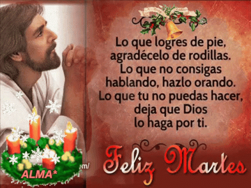 Feliz Martes Lo Que Logres De Pie Agradecelo De Rodillas GIF