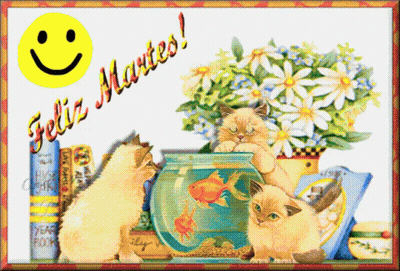 Feliz Martes Smiley Greeting Card GIF
