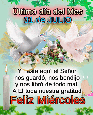 Feliz Miercoles Doves And Flowers GIF