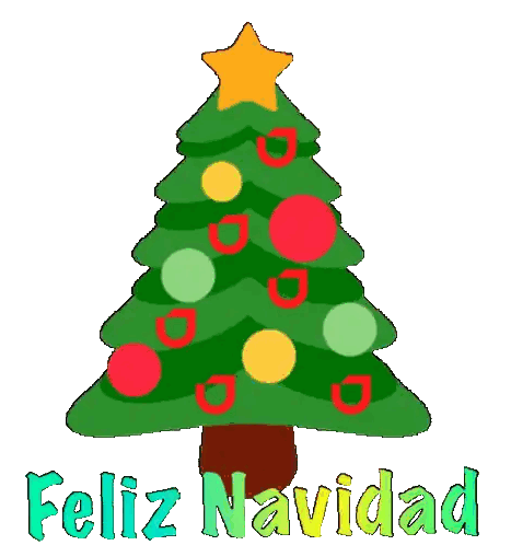 Feliz Navidad Christmas Tree Sticker
