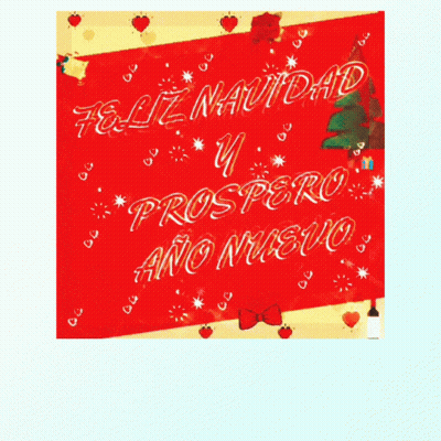 Feliz Navidad Prospero Ano Nuevo On Red Background GIF