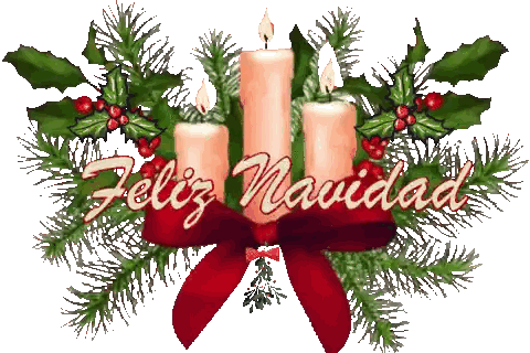 Feliz Navidad With Candles Holly Sticker