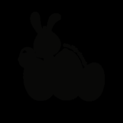 Feliz Pascua Bunny Three Easter Eggs GIF