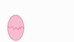 Feliz Pascua Cracked Pink Easter Bunny Egg GIF