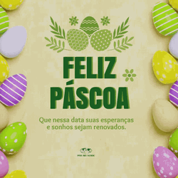 Feliz Pascua Greeting With Floating Easter Eggs Balloon GIF