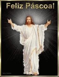 Feliz Pascua Jesus Outstretching Arms GIF