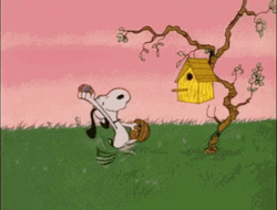 Feliz Pascua Snoopy Easter Egg Throw GIF