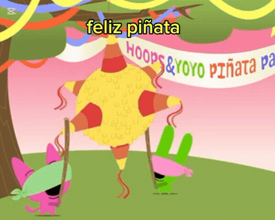 Feliz Piñata With Hoops And Yoyo GIF