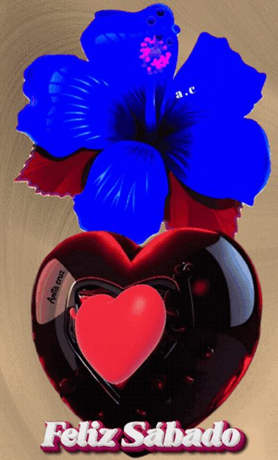 Feliz Sabado Heart With Red Heart GIF