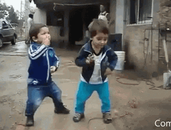 Feliz Viernes Two Kids Dancing GIF