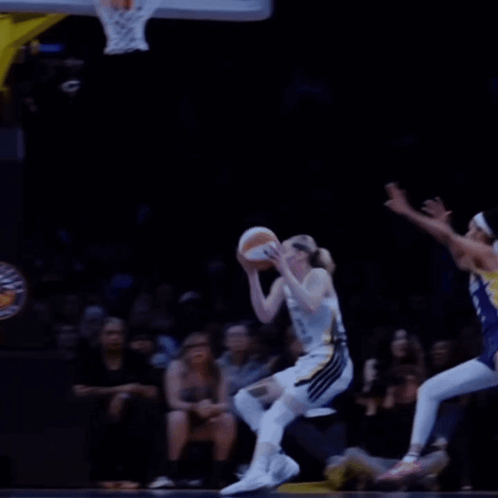 Female Basketball Game In Front Of AT&T Sign GIF
