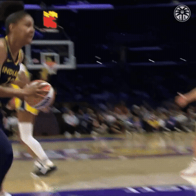 Female Basketball Player Dribbling In Indiana Jersey GIF