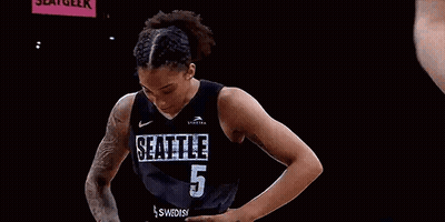 Female Basketball Player From Seattle Hands On Hips GIF