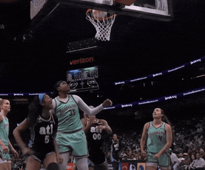 Female Basketball Player In Black Jersey Number 5 GIF