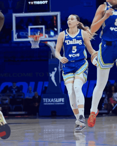 Female Basketball Player In Dallas Jersey GIF