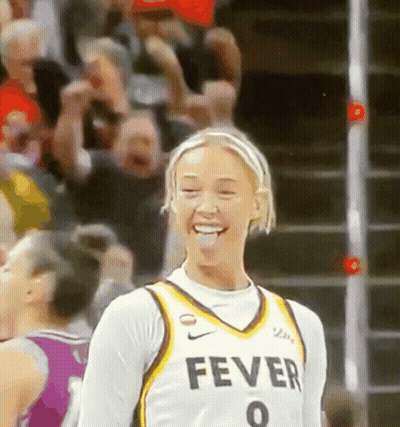 Female Basketball Player In Fever Jersey GIF