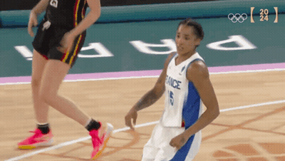 Female Basketball Player In France Jersey GIF