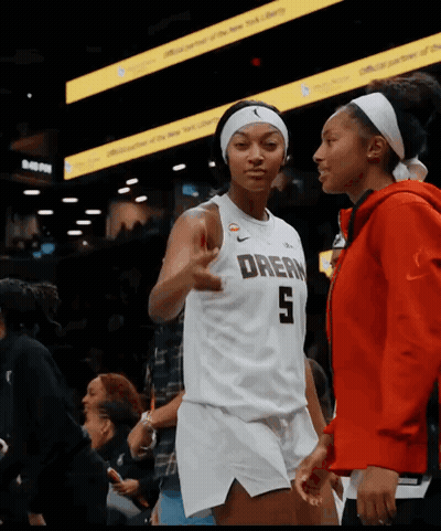 Female Basketball Player In Jersey Number 5 GIF