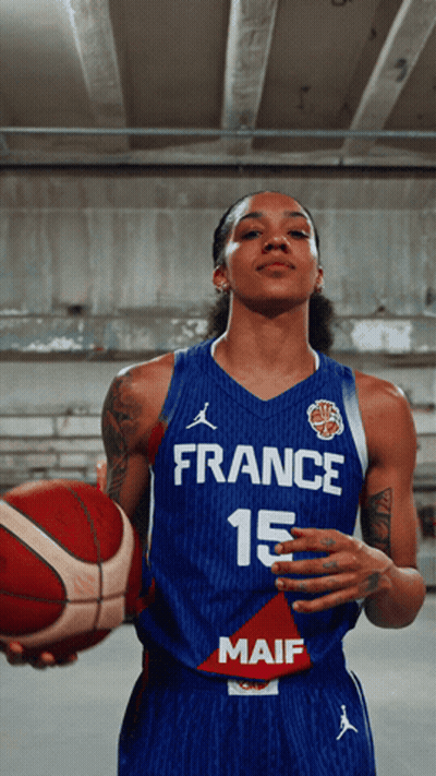 Female Basketball Player In Storm 5 Jersey GIF