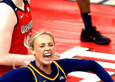 Female Basketball Player In Washington Jersey GIF