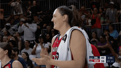 Female Basketball Player in Washington Jersey