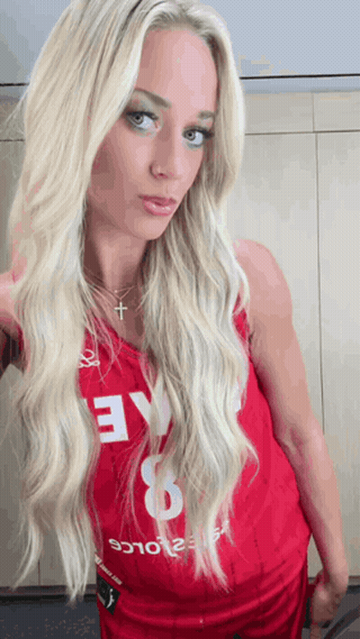 Female Basketball Player In White Jersey Number 8 GIF
