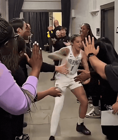 Female Basketball Player In White Uniform Number 1 GIF