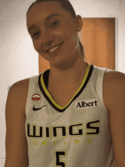 Female Basketball Player In Wings Jersey GIF