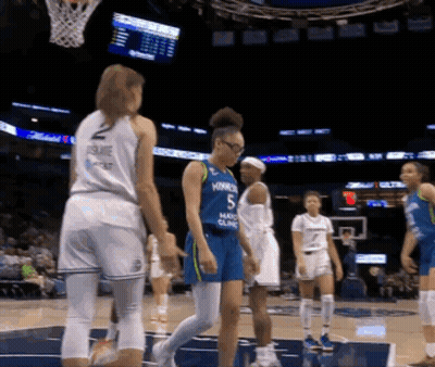 Female Basketball Player Minnesota 5 Jersey GIF