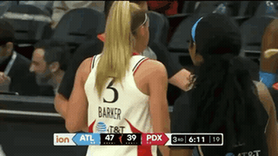 Female Basketball Player Number 3 Jersey GIF