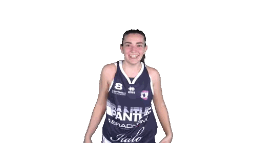 Female Basketball Player Panther Jersey Sticker