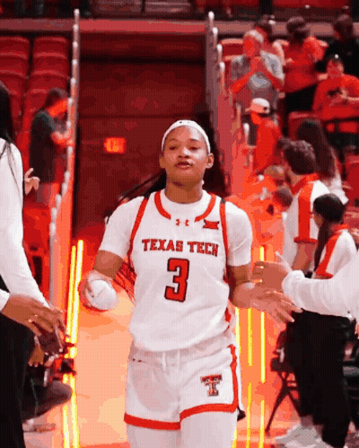 Female Basketball Player Texas Tech Walking On Court GIF