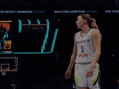 Female Basketball Player With Number 5 GIF