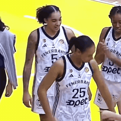 Female Basketball Players With Number 25 Jersey GIF