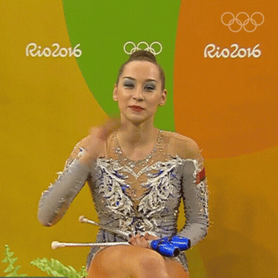 Female Gymnast In Rio 2016 Outfit GIF